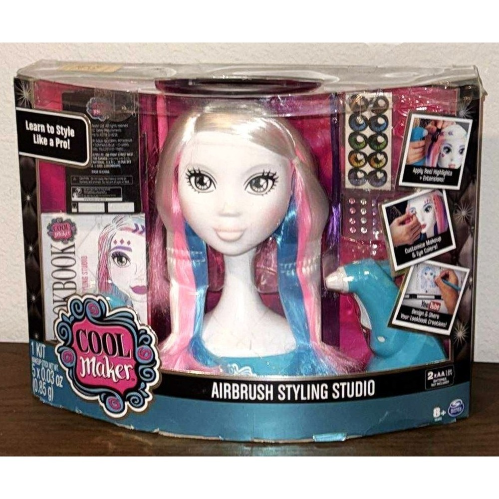 Spin Master Cool Maker Airbrush Styling Studio Head Complete Set NEW In Box